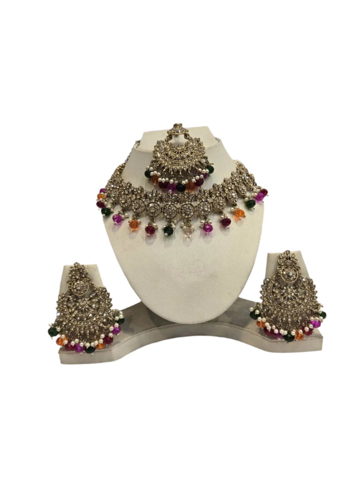 Vibrant Kundan Choker – Gold & Multi