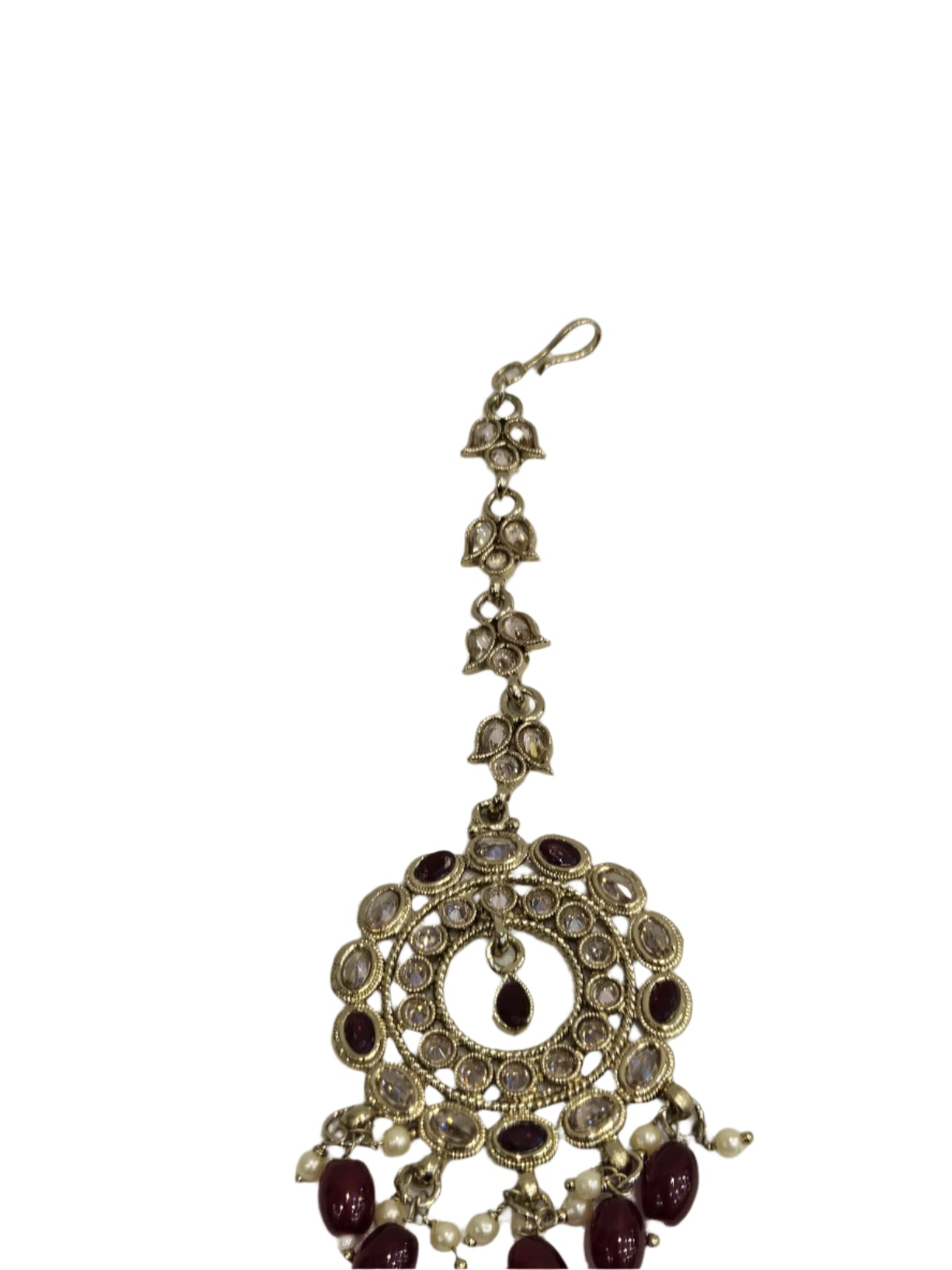 Kundan Tikly – Gold & Maroon