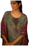 Dark Grey Muslin Kaftan Dress