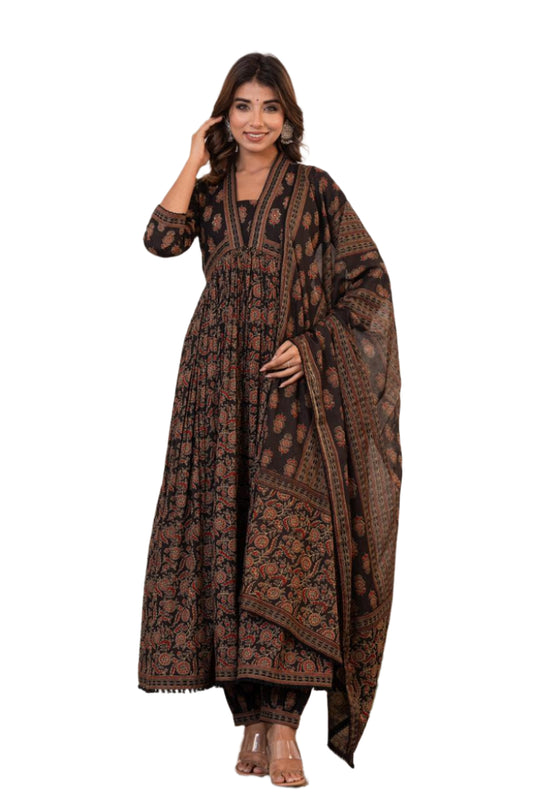 Classic Black Anarkali Dress