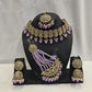 Gold with Lilac Kundan Choker Set