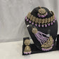 Gold with Lilac Kundan Choker Set
