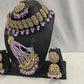 Gold with Lilac Kundan Choker Set