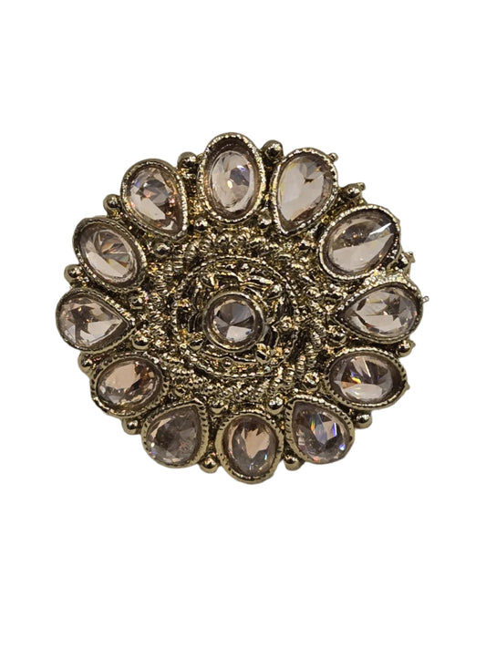 Kundan Ring – Gold Color