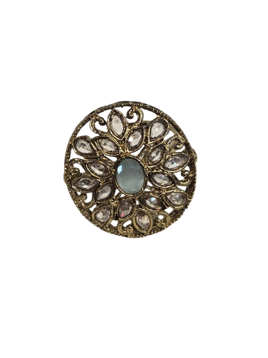 Graceful Adjustable Kundan Ring