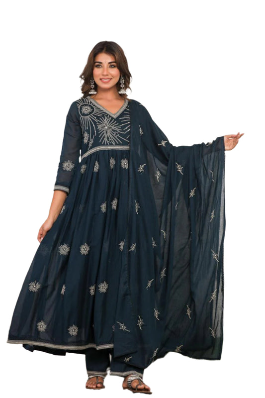 Mull Cotton Long Dress